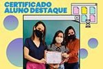 Certificado para alunos que se destacaram no 1° semestre de 2021